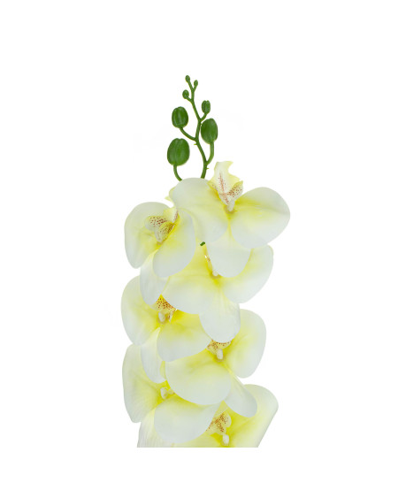 Storczyk orchidea sztuczna gałązka ozdobna 100 cm 9 kwiatów kolor ecru
