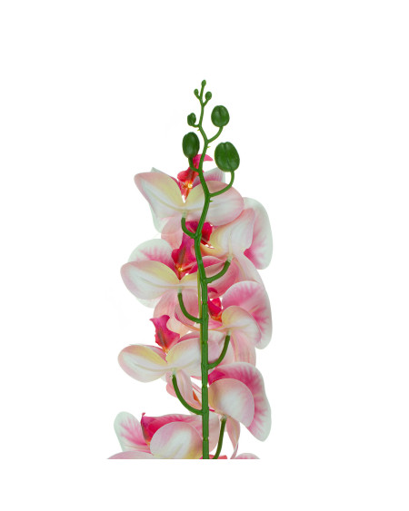 Storczyk orchidea sztuczna gałązka ozdobna 100 cm 9 kwiatów biało różowy