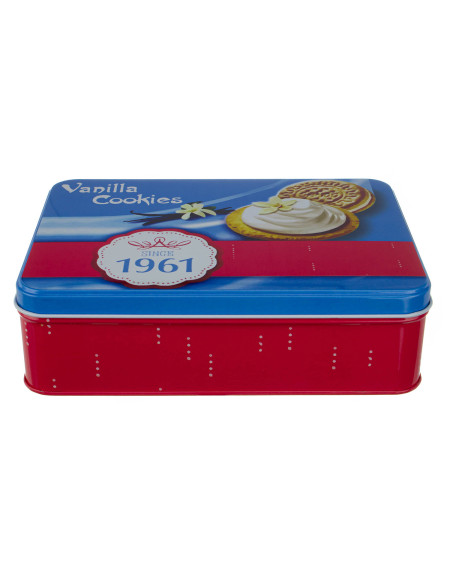 Metalowe pudełko na ciastka i słodycze 19,5 x 14 x 5,5 cm (1200 ml)