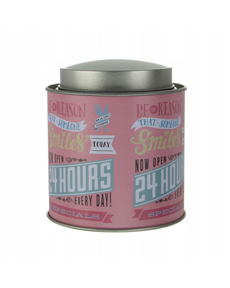 Metalowa puszka na herbatę z podwójnym zamknięciem 500 ml (10x10x11 cm)