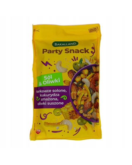 Party Snack Sól & Oliwki 170 g - nerkowce solone, kukurydza smażona