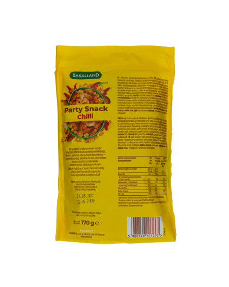 Party Snack Chilli 170 g - nerkowce chilli, kukurydza smażona, bób smażony