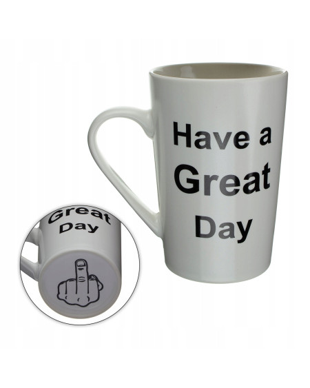 Tradycyjny ceramiczny kubek na herbatę kawę Have a Great Day 400 ml