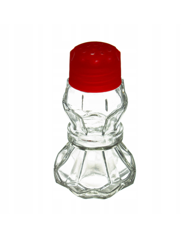 Szklany pojemnik 50 ml na sól lub pieprz z nakrętką z tworzywa sztucznego