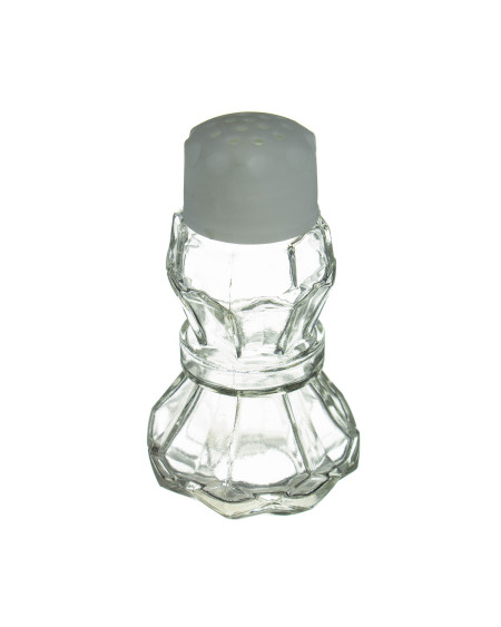 Szklany pojemnik 50 ml na sól lub pieprz z nakrętką z tworzywa sztucznego