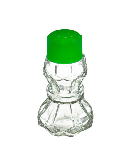Szklany pojemnik 50 ml na sól lub pieprz z nakrętką z tworzywa sztucznego