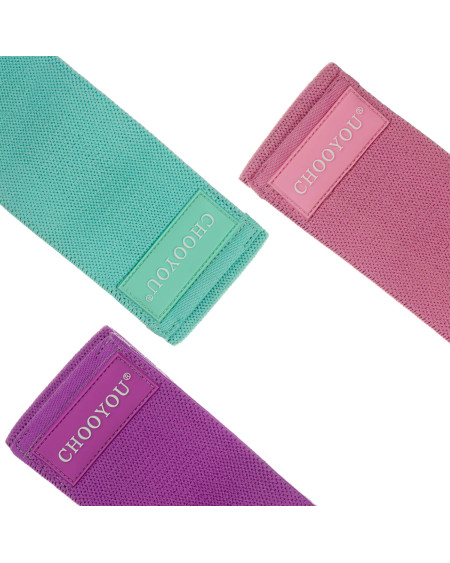 Elastyczne taśmy oporowe HIP BAND do ćwiczeń 38 x 8 cm - zestaw 3 sztuki