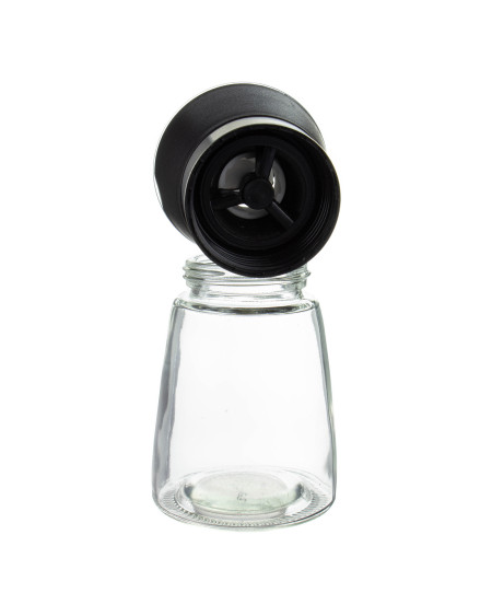 Szklany ręczny młynek do przypraw, soli i pieprzu 150 ml