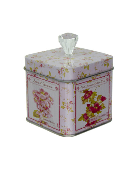 Małe metalowe pudełko na drobiazgi 7 x 7 x 6,5 cm (220 ml)